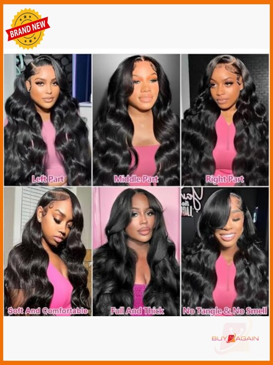 13x6 Body Wave Lace Front Wig Human Hair Pre Plucked 200 Density Glueless